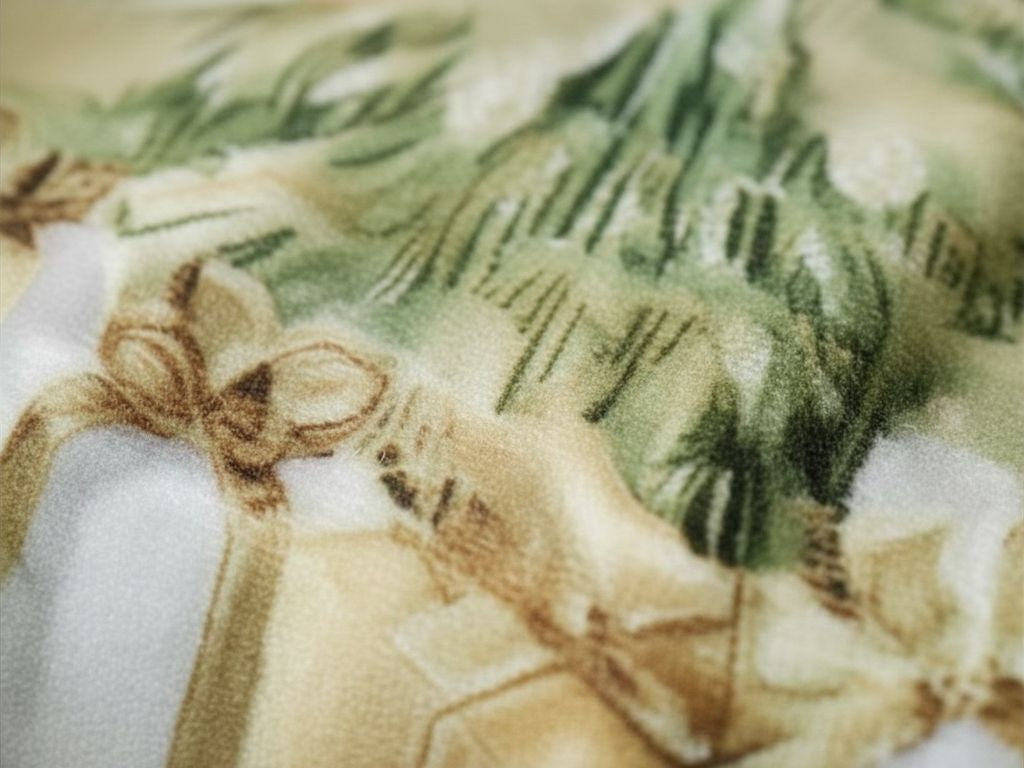 Luxury Golden Christmas Tree Blanket